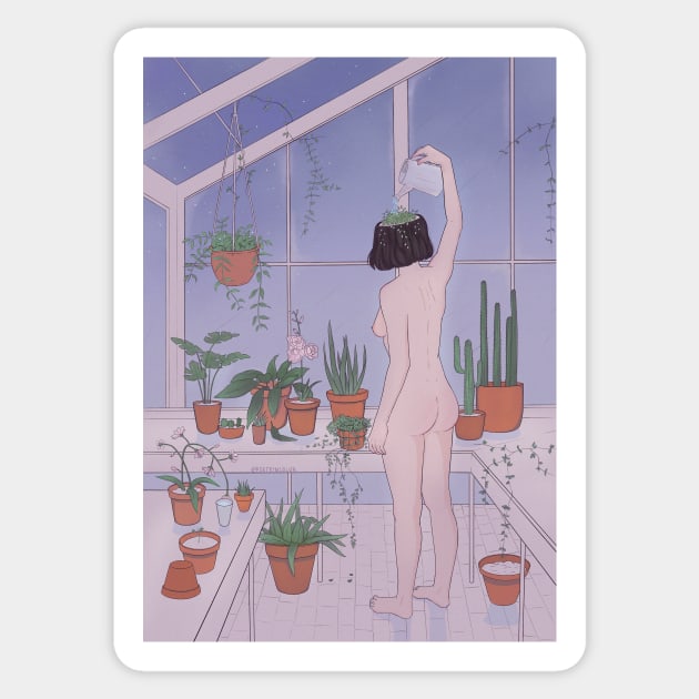 My Own Garden Sticker by poetryNcolor